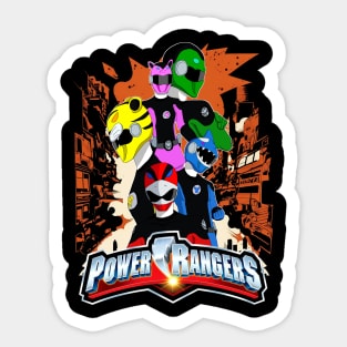 Blue Power Ranger's Electrifying Moment Sticker